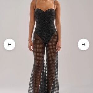 AKIRA HARDEST TO LOVE MESH JUMPSUIT Size Large